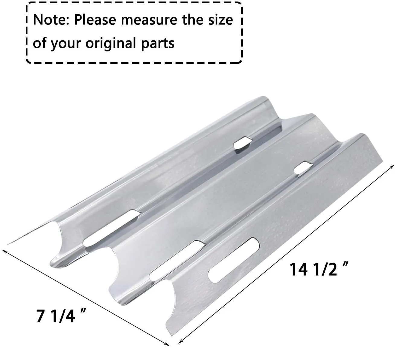 14 1/2'' Heat Plates Shield Tent Burner Cover for Vermont Castings CF9030, CF9050, CF9055-3A etc Grills, BBQ Replacement Parts