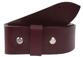 1.75 Inch (45mm) Burgundy Belt Strap for Removable Buckles Chicago Screws