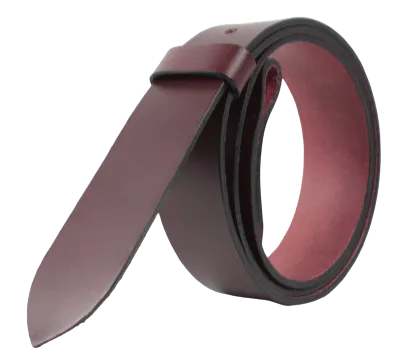 1.75 Inch (45mm) Burgundy Belt Strap for Removable Buckles Chicago Screws
