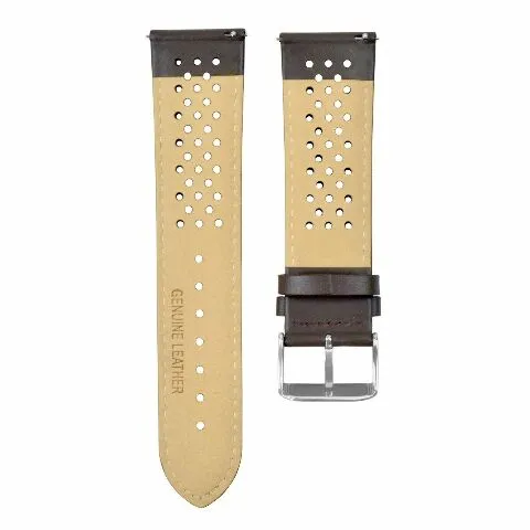 18MM FOR TAG HEUER CARRERA PERFORATED LEATHER STRAP BAND QUICK RELEASE BROWN OS
