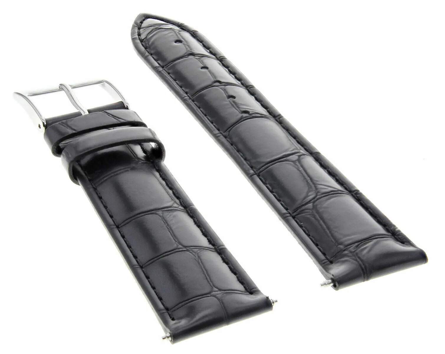 18MM GENUINE LEATHER WATCH BAND STRAP FOR VACHERON CONSTAINTIN WATCH BLACK