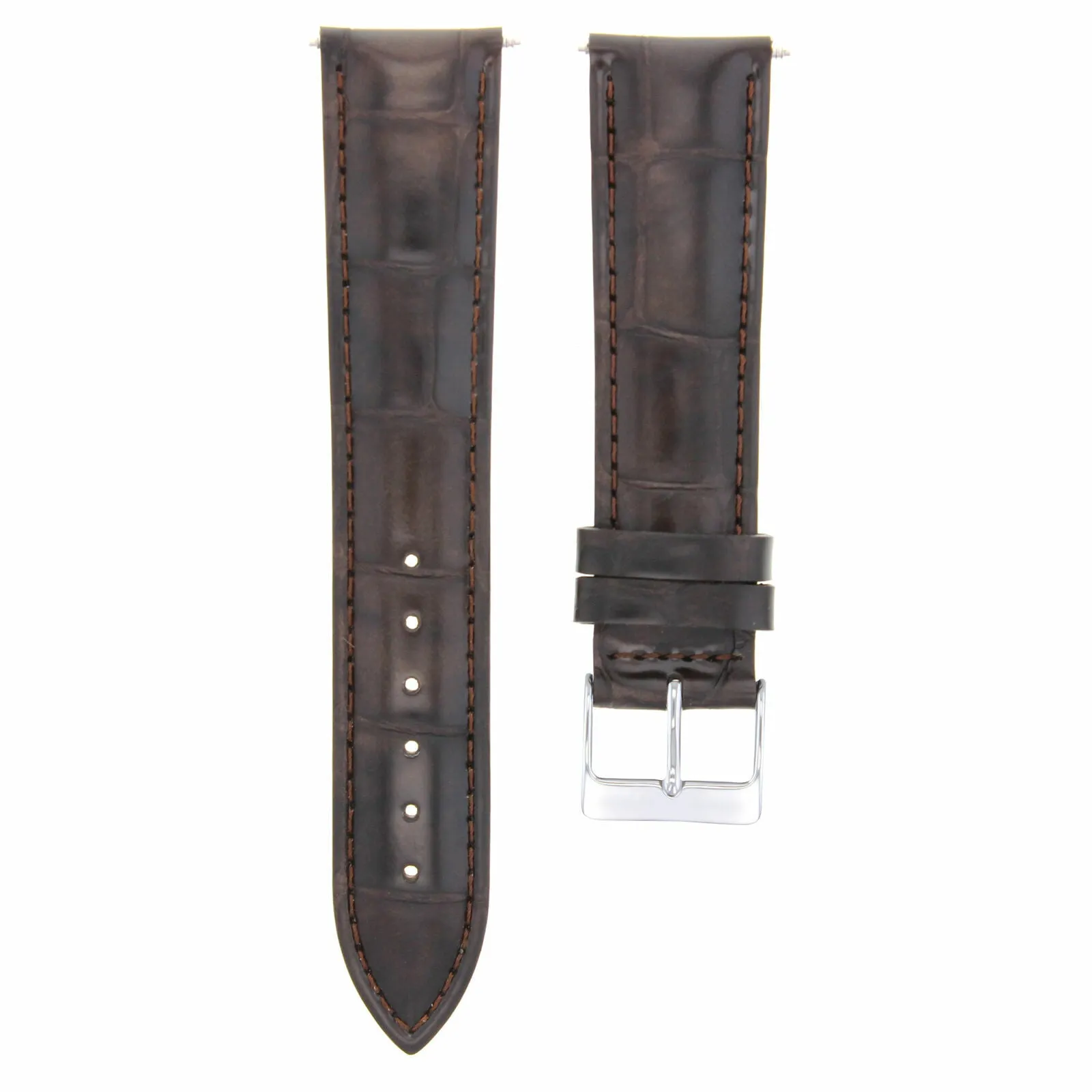19MM ITALIAN LEATHER BAND WATCH STRAP FOR TAG HEUER CARRERA FORMULA 1 DARK BROWN