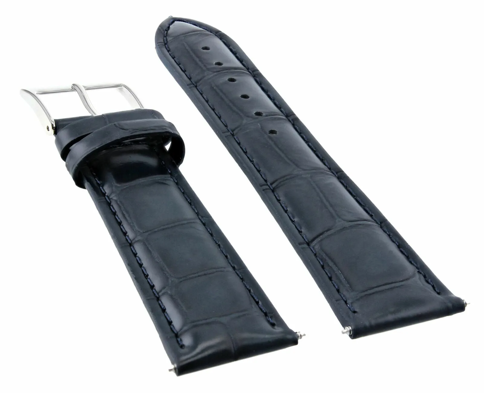 19MM LEATHER WATCH BAND STRAP FOR MENS FRANCK MULLER  WATCH DARK BLUE