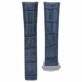 22MM LEATHER WATCH BAND STRAP FOR TAG HEUER CARRERA MONACO BLUE FIT FC-5037-39