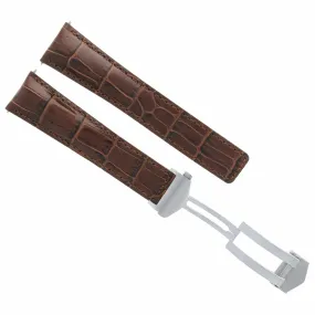 22MM MONACO LEATHER WATCH BAND STRAP FOR TAG HEUER CARRERA CALIBER CLASP BROWN