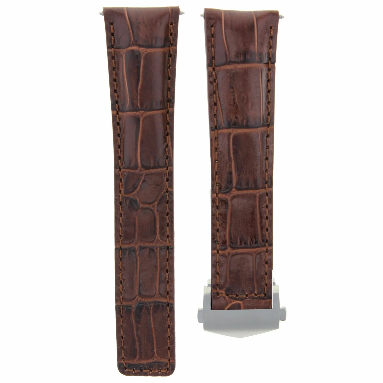 22MM MONACO LEATHER WATCH BAND STRAP FOR TAG HEUER CARRERA CALIBER CLASP BROWN