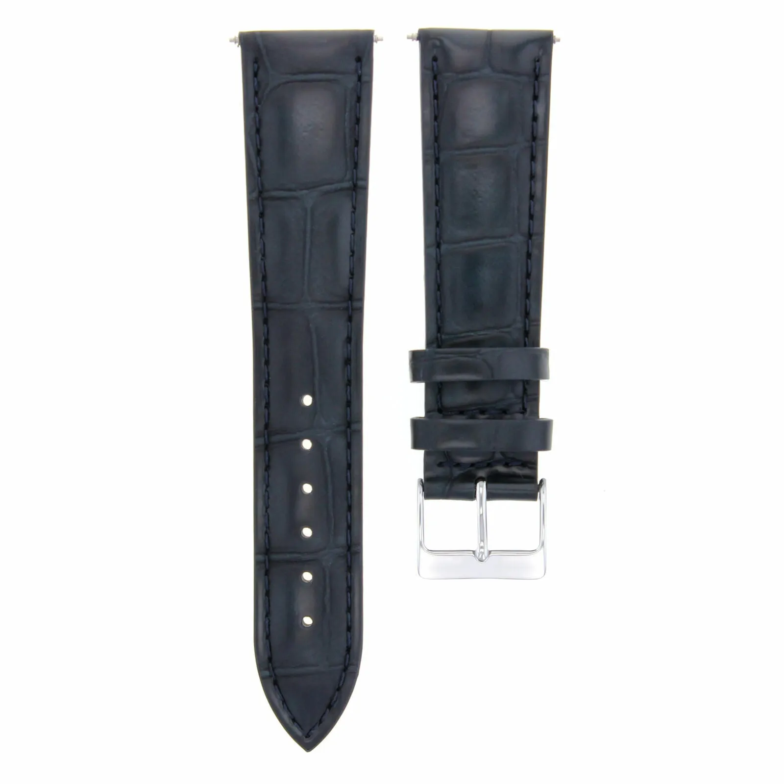 22MM NEW LEATHER WATCH STRAP BAND FOR LONGINES HYDRO CONQUEST WATCH DARK BLUE