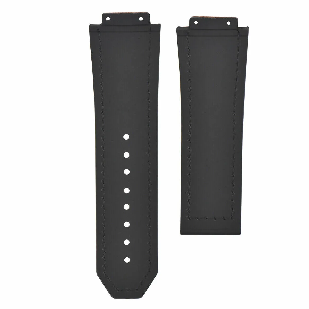 25MM LEATHER RUBBER STRAP FOR 44-45MM HUBLOT FUSION F1 BIG BANG BROWN TOP QUALTY