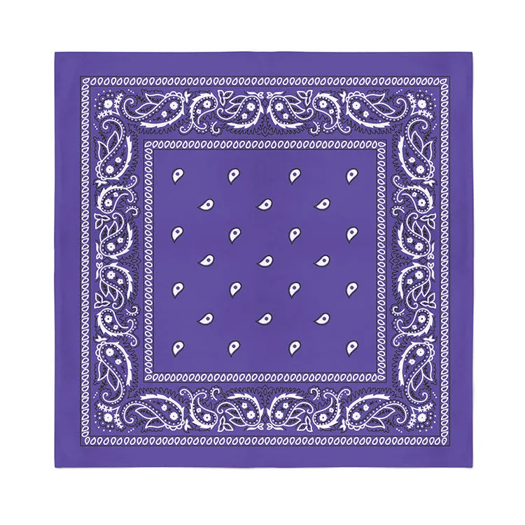 3 Pack XL Polyester Paisley Bandanas - Fast FREE Shipping
