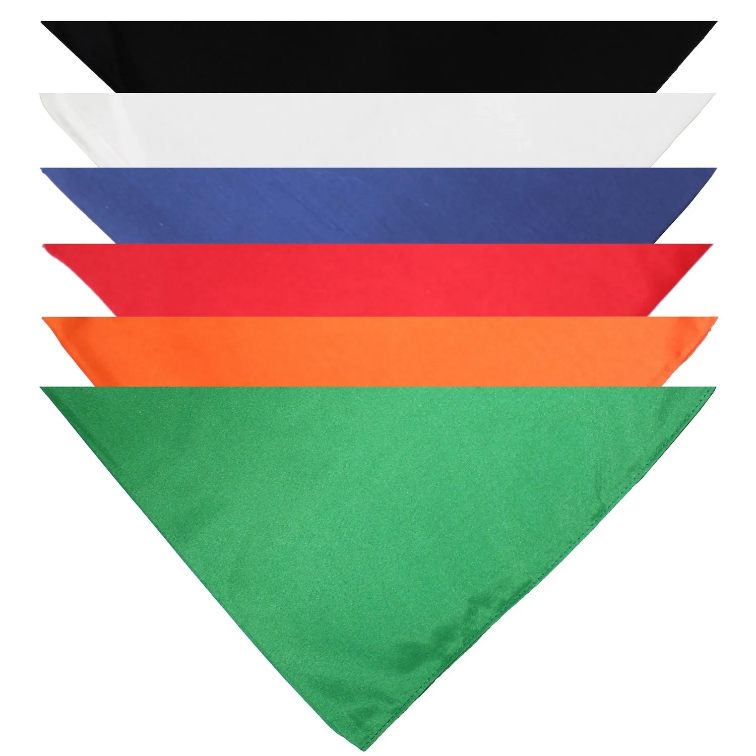 30 Pack Polyester Dog Bandanas Solid Colors Regular Size