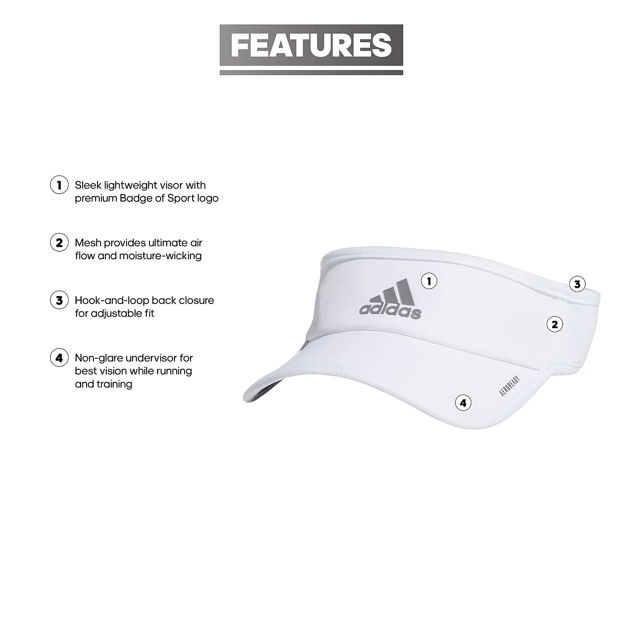 adidas Women's, White/Silver Reflective/2.0, One Size