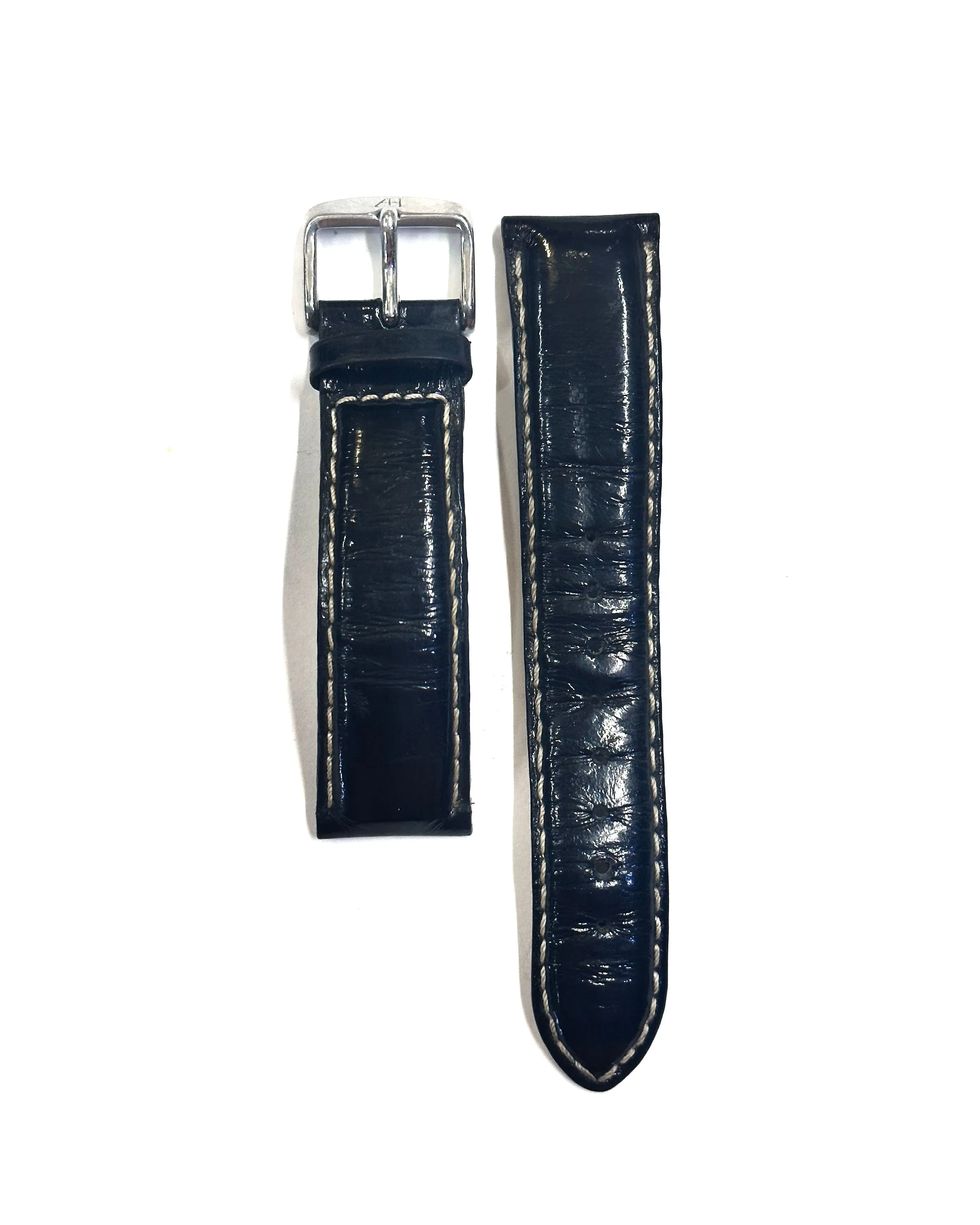 Alfred Hammel Used Padded Black Leather Watch Strap - $400 APR w/ CoA!