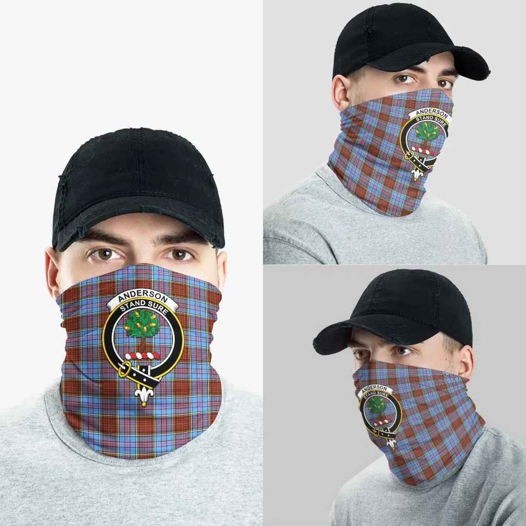 Anderson Modern Tartan Neck Gaiters, Tartan Bandanas, Tartan Head Band with Family Crest