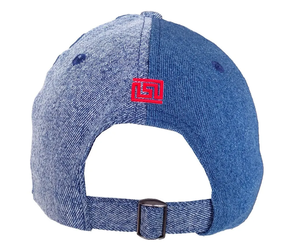Angelino 2 Tone Denim and Red Cap