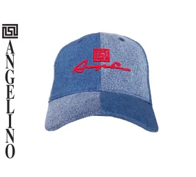 Angelino 2 Tone Denim and Red Cap