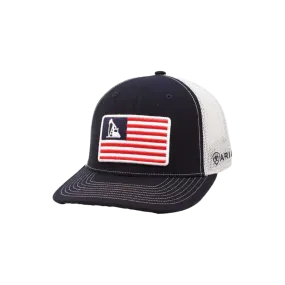Ariat Blue Mesh Oil Rig Usa Flag Cap