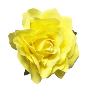 Artificial Silk Flower Head - Yellow Rose Style 126 - 1pc