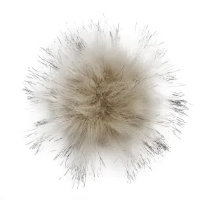 Big Faux Fox Fur Bobbl - Blonde