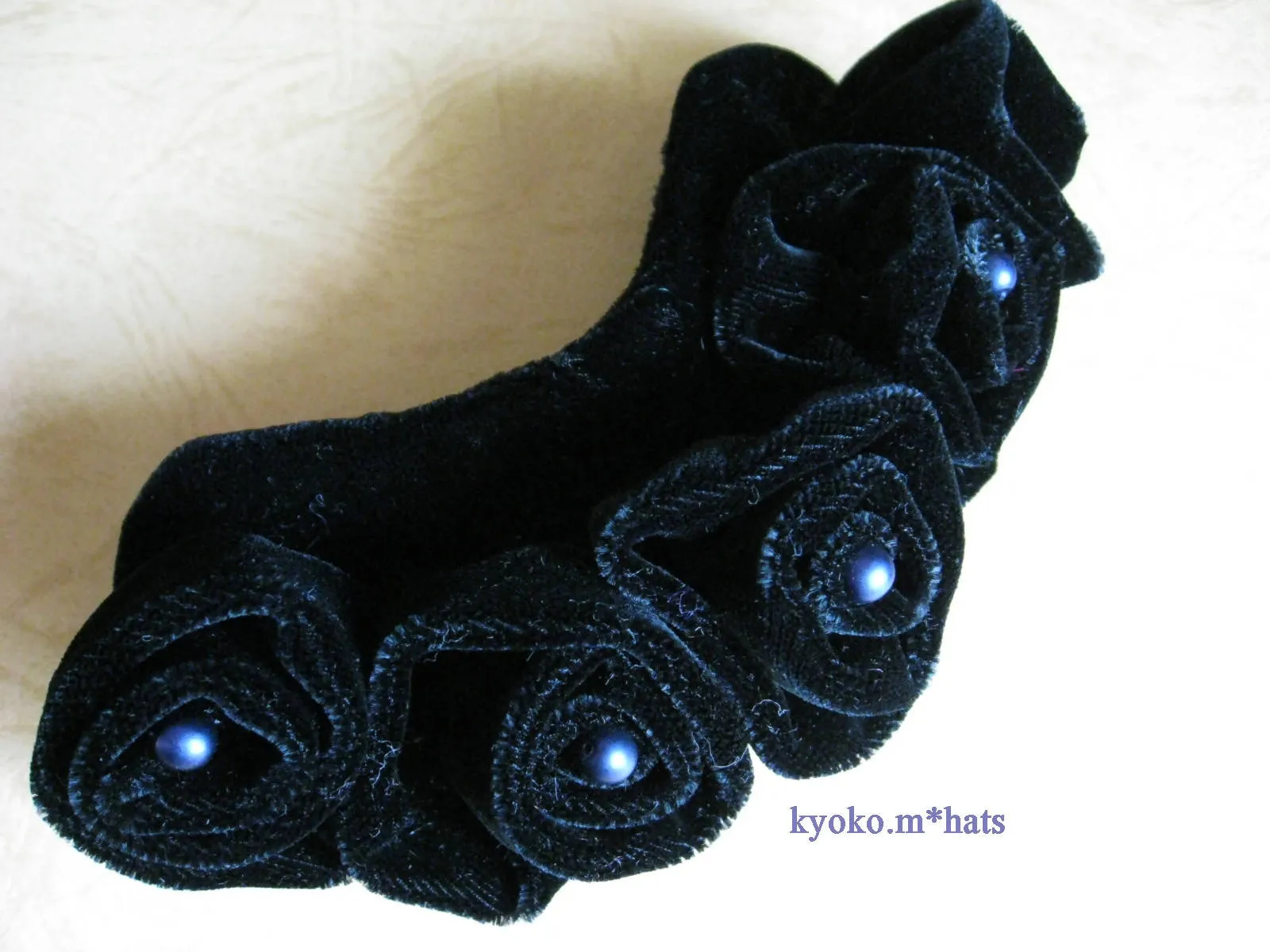 Black rose head dress