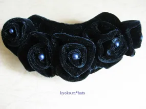 Black rose head dress