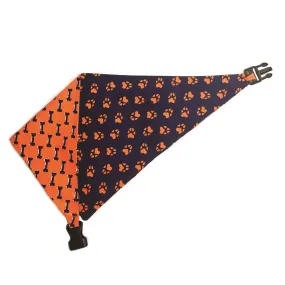 Blue & Orange Reversible Dog Bandana