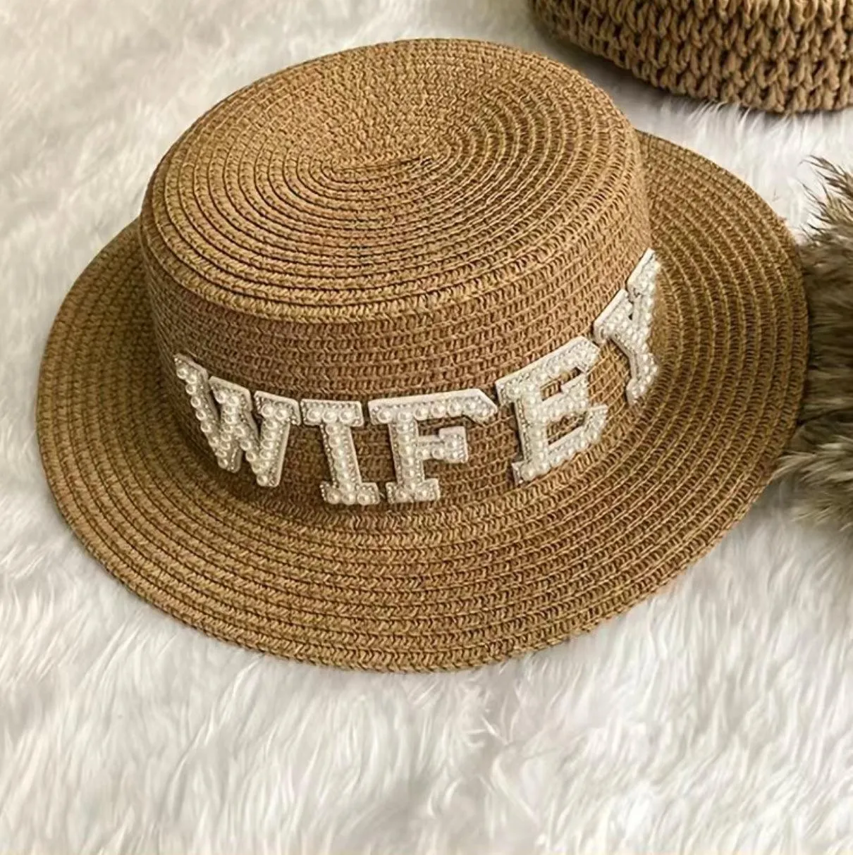bridal straw hats