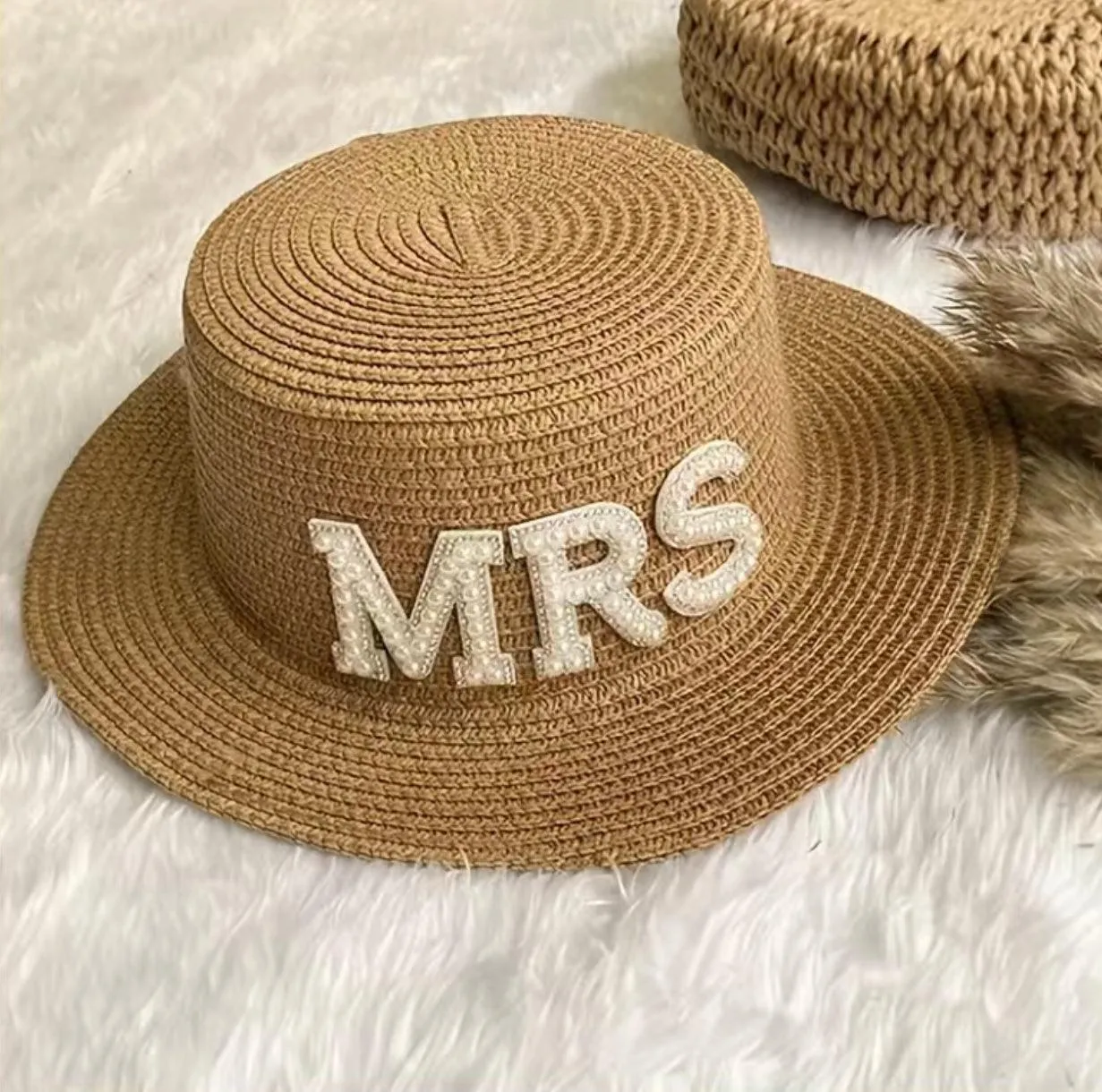 bridal straw hats