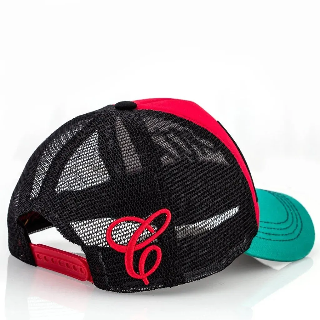 Caliente Estilo De Lujo Green/Red/Black Cap - Caliente Classic Collection