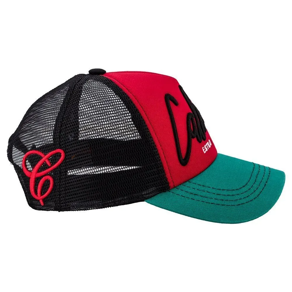 Caliente Estilo De Lujo Green/Red/Black Cap - Caliente Classic Collection