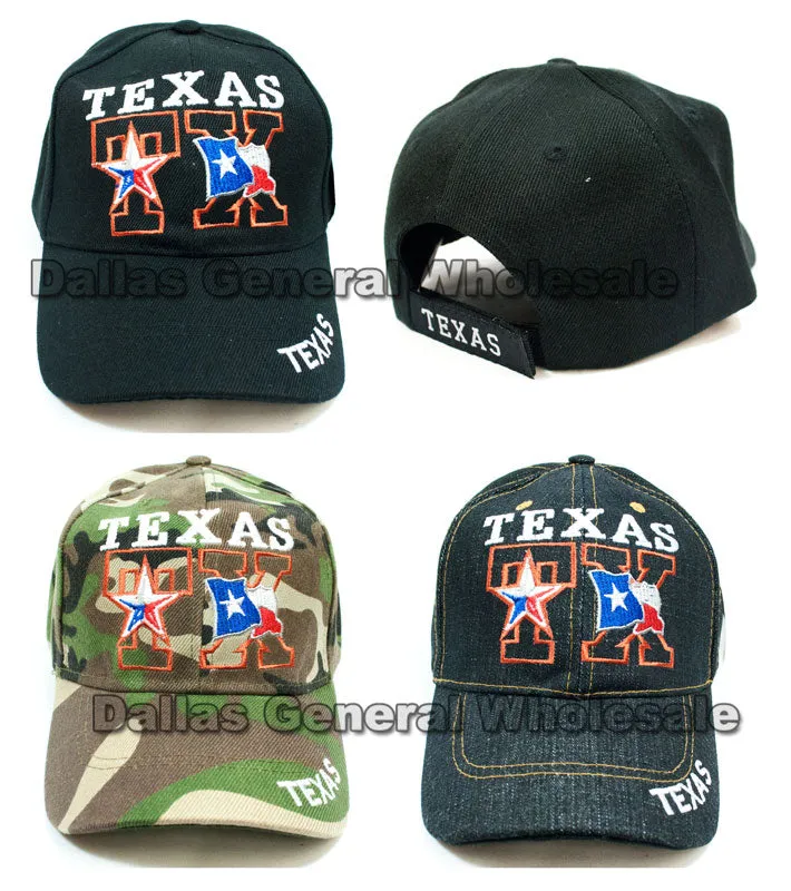 Casual Baseball Caps Wholesale "Texas" Design
