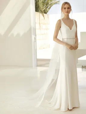 Cathedral Length Veil, Lace Edge, Single Tier, Ivory Tulle S426