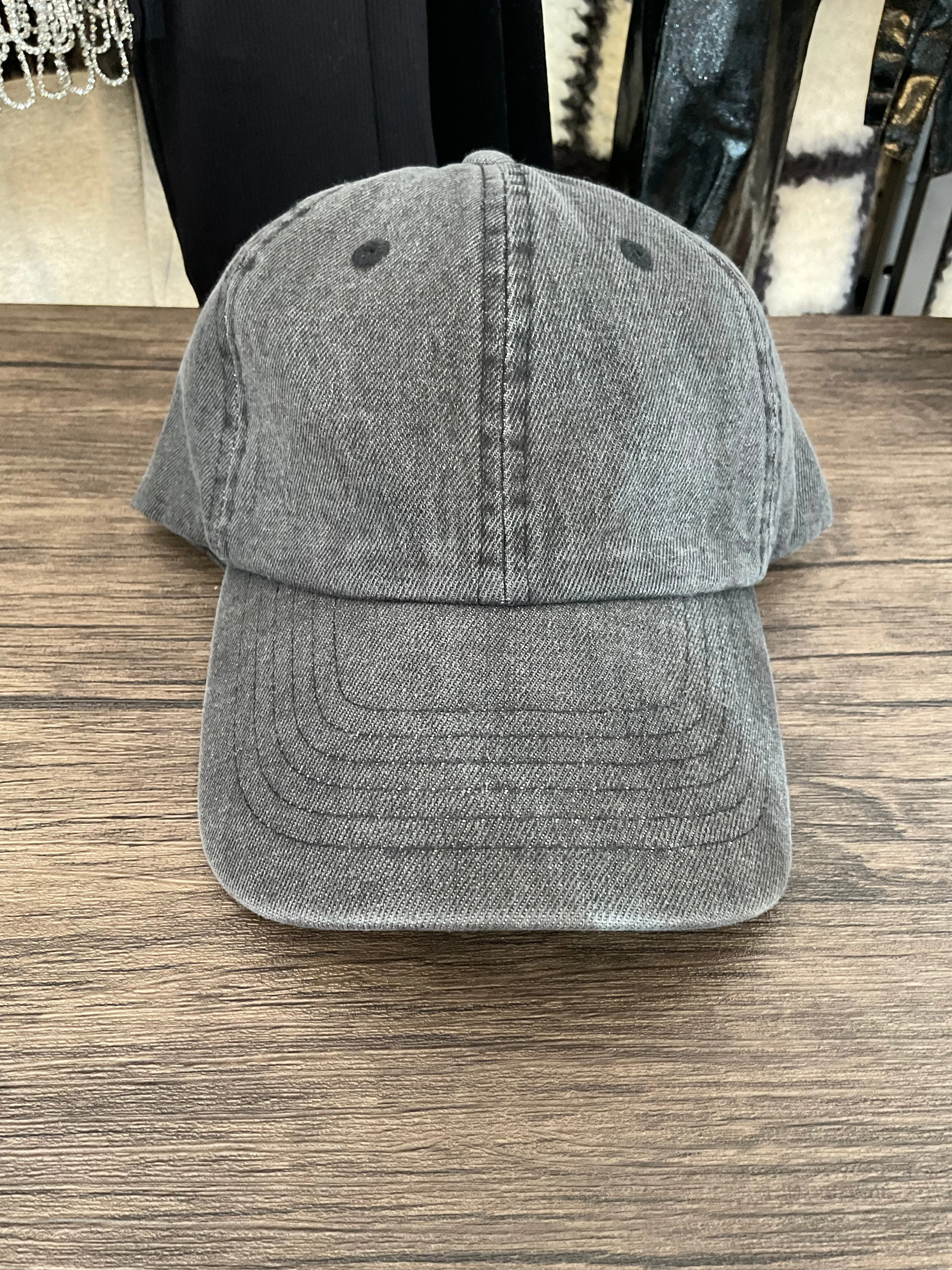 Charcoal Denim Cap