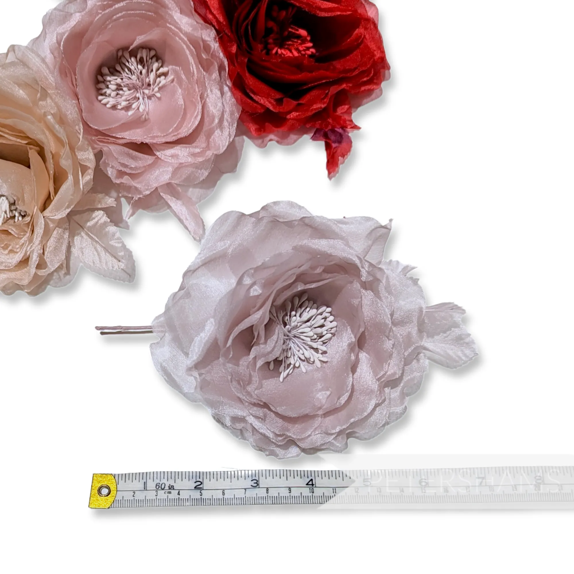 'Chloe' Silk 11cm Rose Millinery Flower Hat Mount