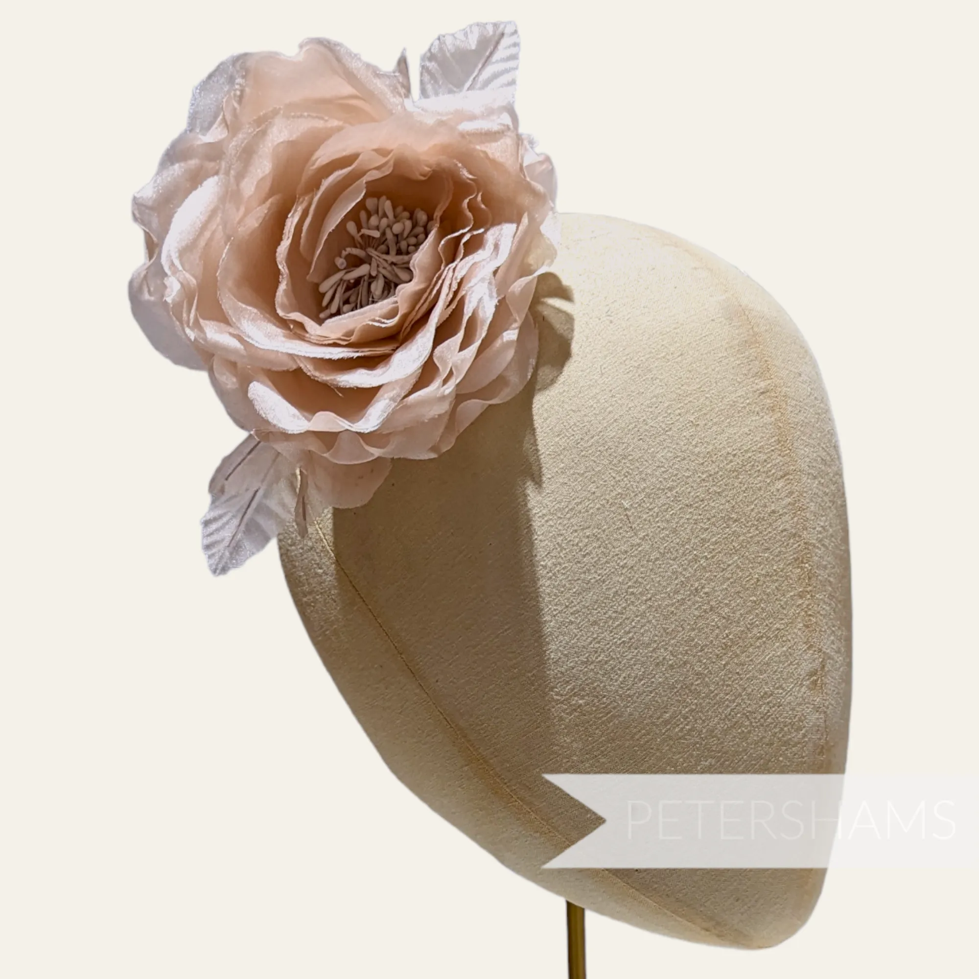'Chloe' Silk 11cm Rose Millinery Flower Hat Mount
