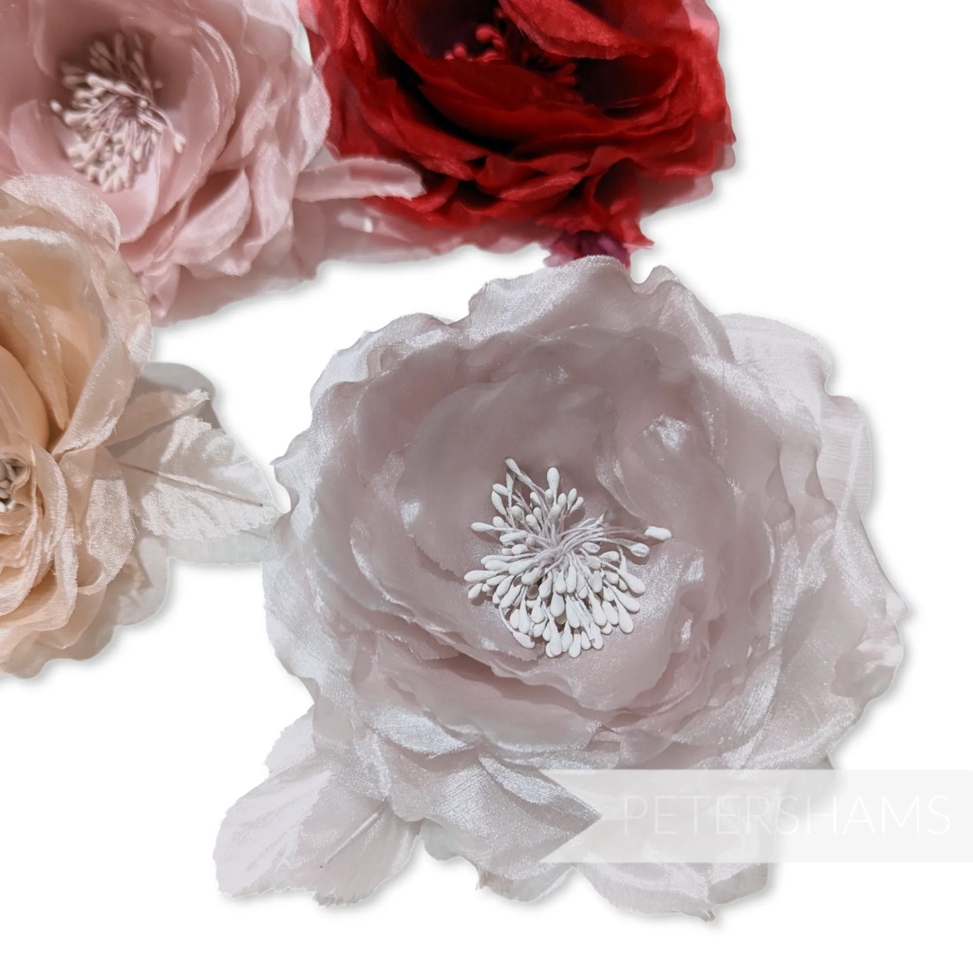 'Chloe' Silk 11cm Rose Millinery Flower Hat Mount