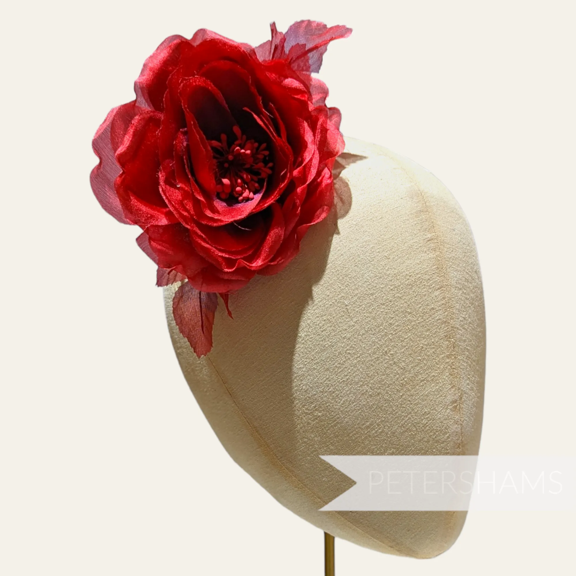 'Chloe' Silk 11cm Rose Millinery Flower Hat Mount
