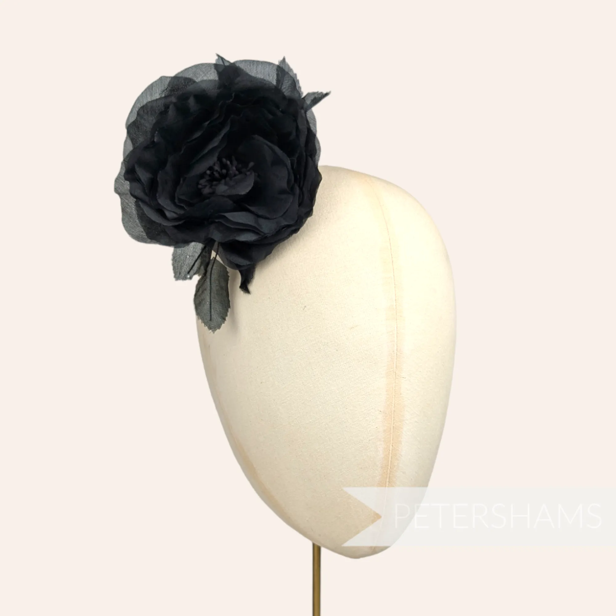 'Chloe' Silk 11cm Rose Millinery Flower Hat Mount