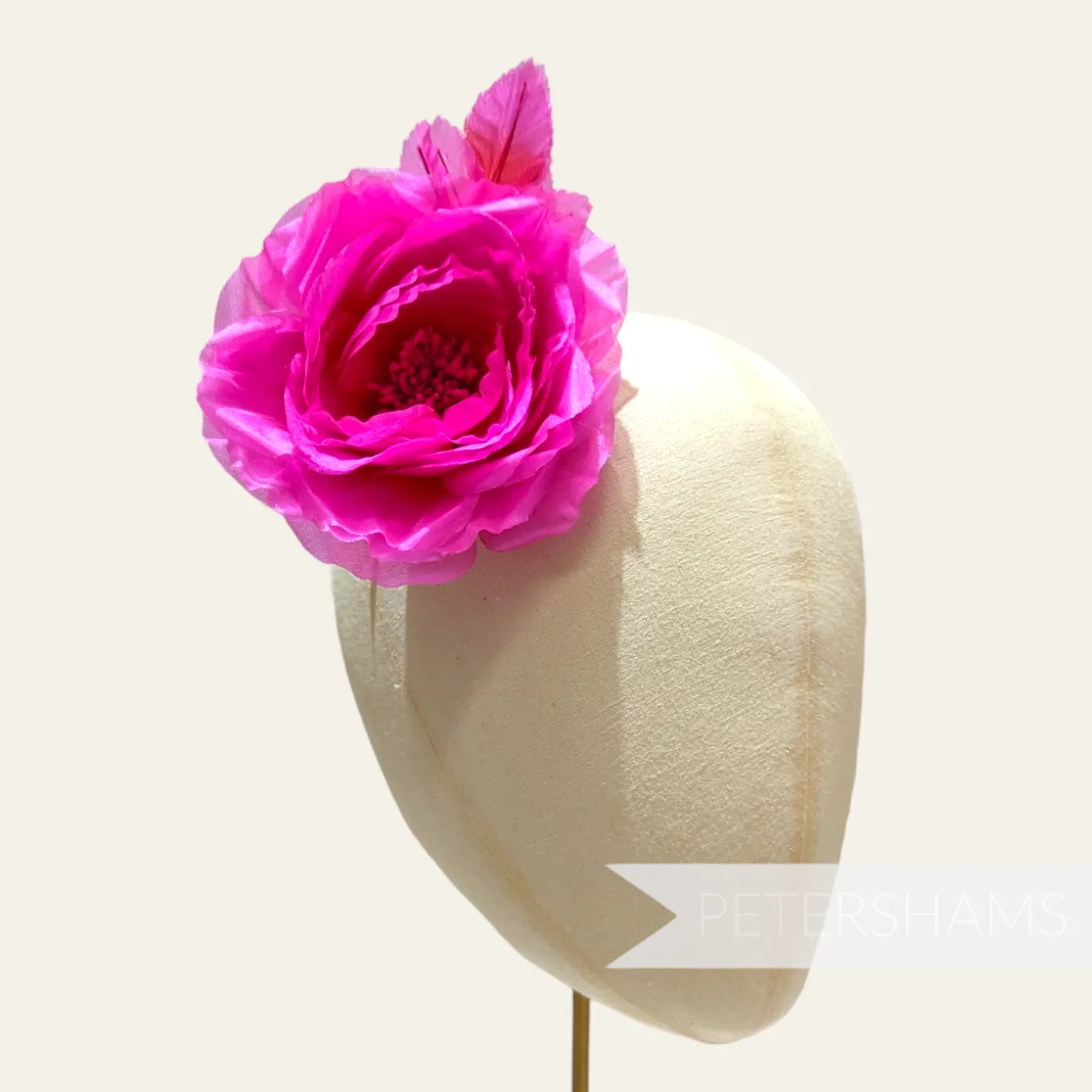 'Chloe' Silk 11cm Rose Millinery Flower Hat Mount