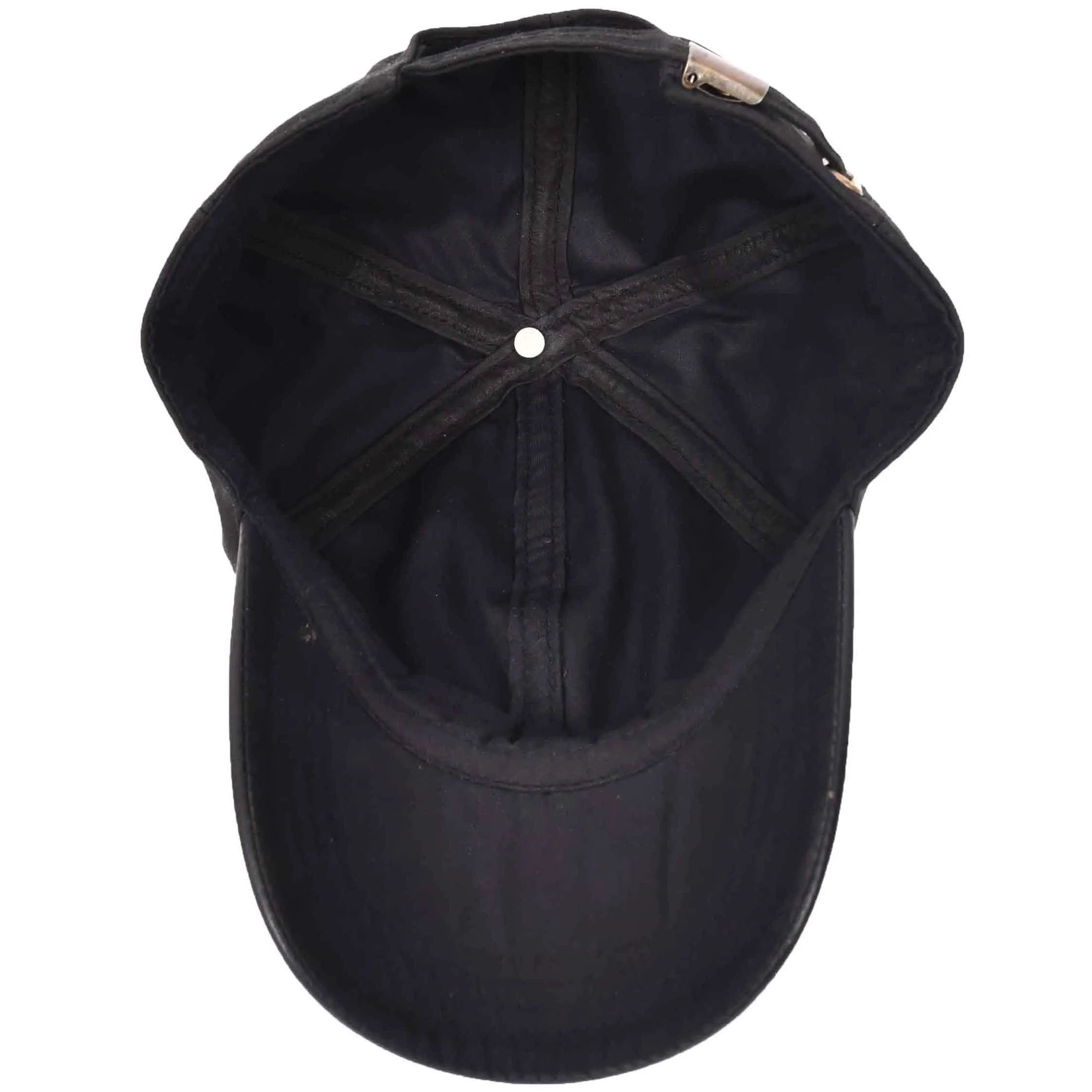 Classic Hat Leather Canvas Baseball Cap Black