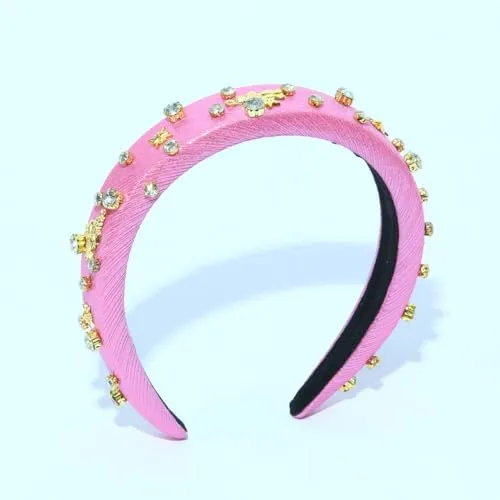 Constellation Headband Zodiac Collection Women Padded Headbands Pisces Crystal Embellished Mixed Top Hairband Thick Velvet Rhinestone Vintage hair accessories Holiday Band Headband