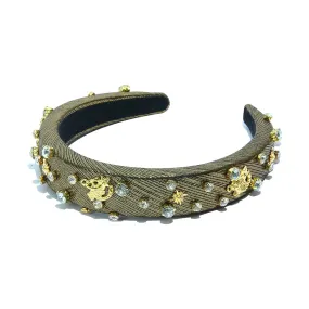 Constellation Headband Zodiac Collection Women Padded Headbands Scorpio Crystal Embellished Mixed Top Hairband Thick Velvet Rhinestone Vintage hair accessories Holiday Band Headband