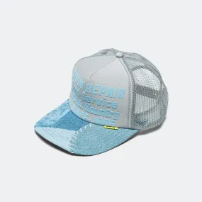 DENIM REPAIR SERVICE Denim Re-Construct Trucker Cap - Grey