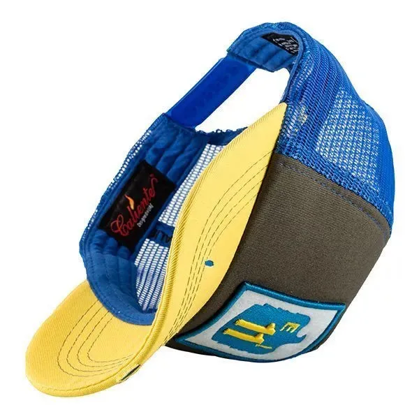 E11 Yel/Gry/Blu Grey Cap – Caliente Edition Collection