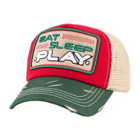 Eat Sleep Play Green/Maroon/Beige NM Green Cap – Caliente Classic Collection