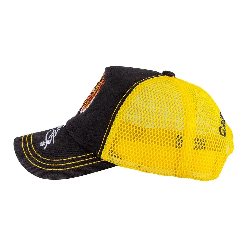 Ed Hardy Black/Black/Yellow Cap – Caliente Ed Hardy Collection