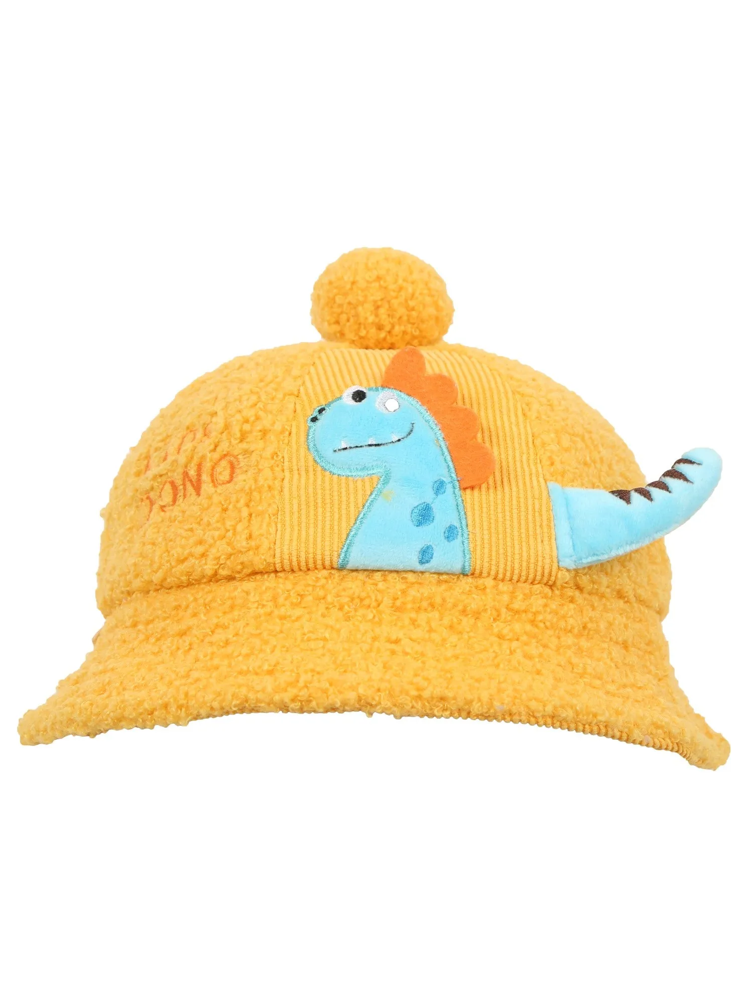 FabSeasons Dino Cotton Bucket Cap/Hat for Kids - Sun Protection with Elastic Strap (1-3 Years)