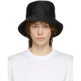 Fendi Black Silk Forever Fendi Bucket Hat