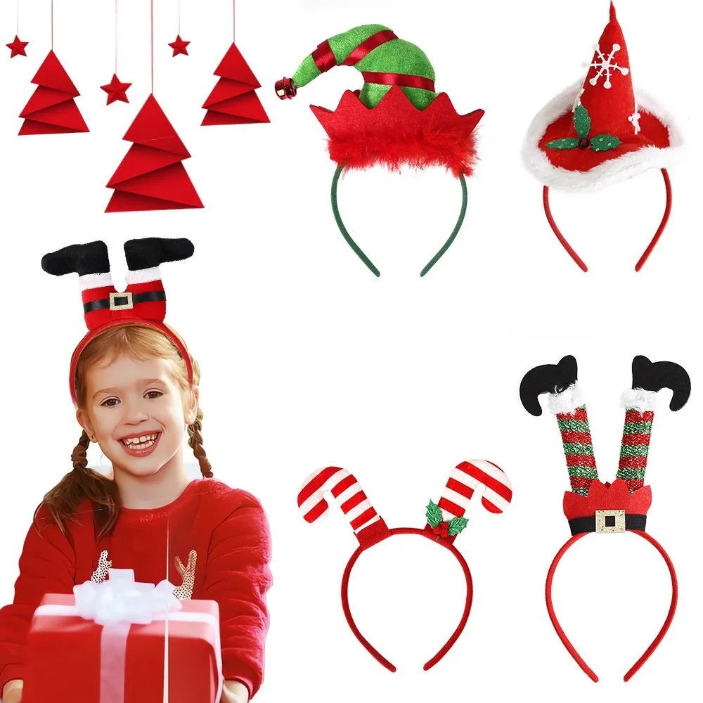 FFOrder Fun Girls Santa Hair Accessories, Christmas Headbands, Antler Headdresses, Decorative Supplies