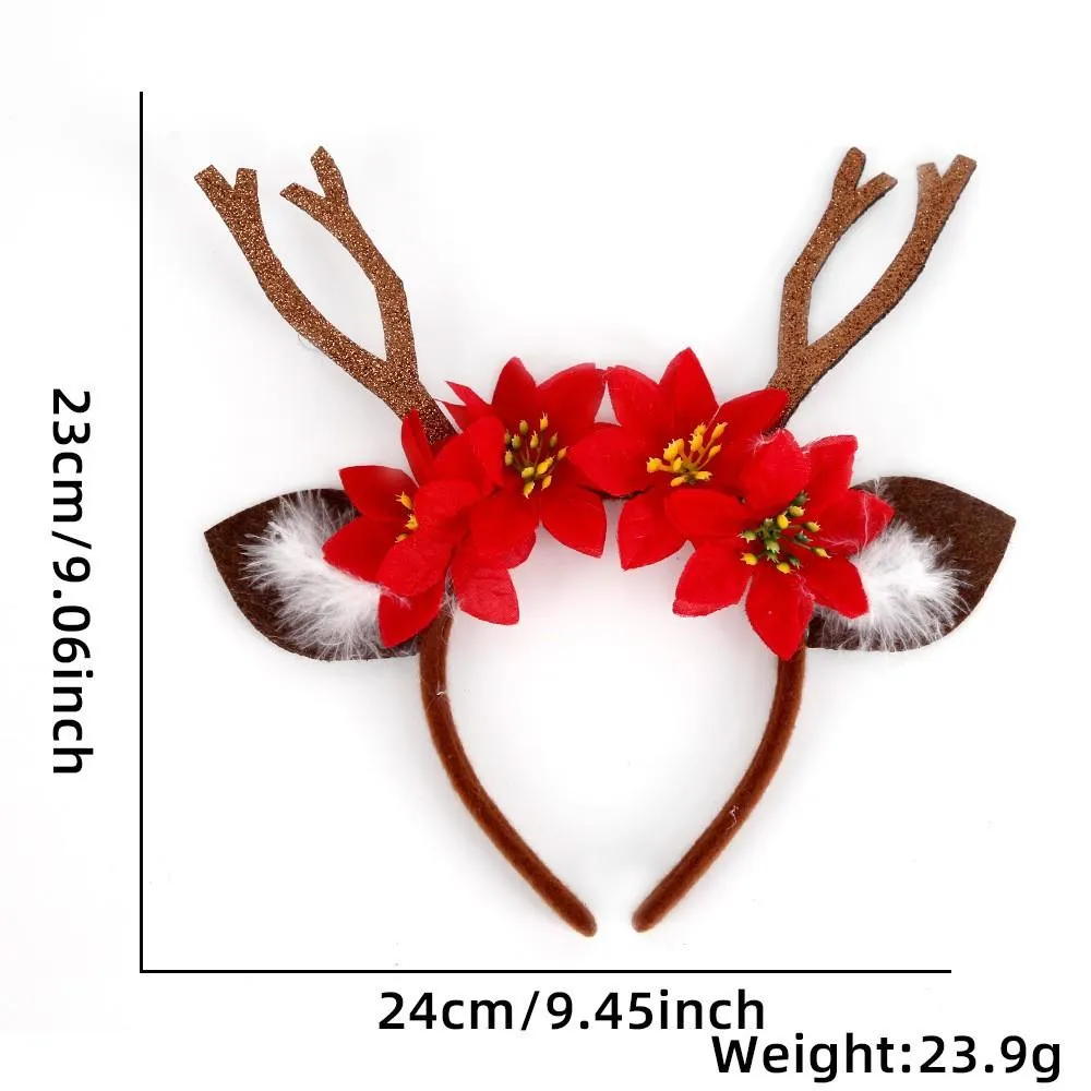 FFOrder Fun Girls Santa Hair Accessories, Christmas Headbands, Antler Headdresses, Decorative Supplies