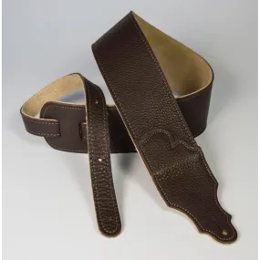 Franklin Original 2.5 Inch Chocolate Glove Leather with Gold Stitching